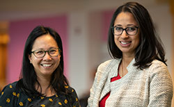 Wednesday Sevilla, MD, MPH, left, and Reema Padia, MD, right